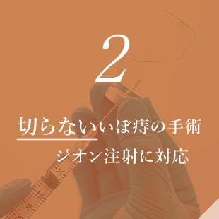 切らないいぼ痔の手術～ジオン注射に対応